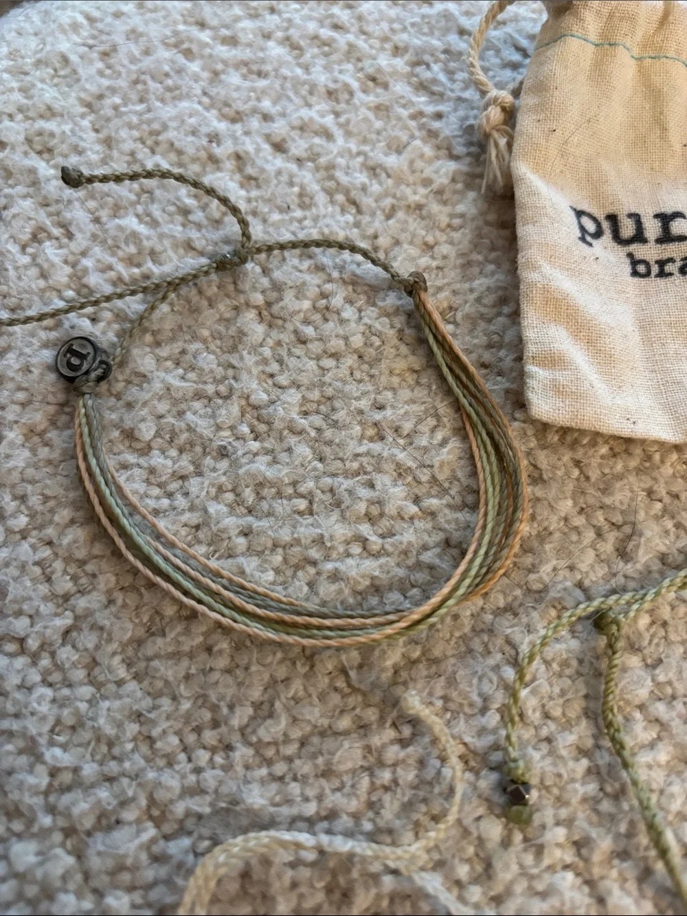 Pura Vida Neutral Green Mixed Bull Horn Bracelet Set